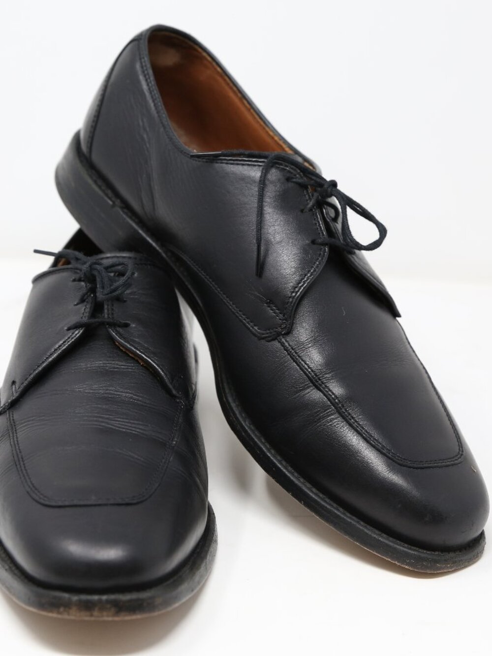 Allen Edmonds Burton Black Leather Moc Toe Lace Up Derby Shoes Men’s Size 10 D